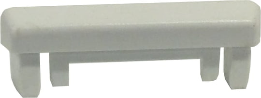 endestykke til skinne Hvid