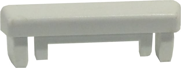 endestykke til skinne Hvid