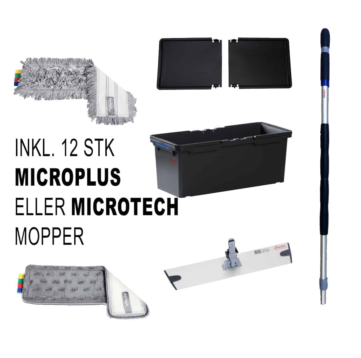 Komplet Swep moppesystem m. 12 mopper