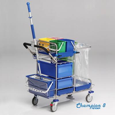 Rengøringsvogn Champion 8 komplet