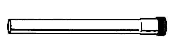 Rør, Ø50 mm. L 1000 mm. stål 1 stk.