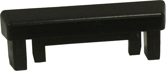 Endestykke til skinne, sort