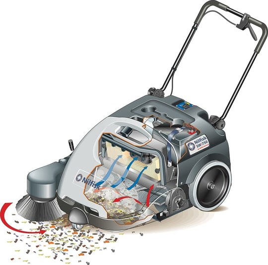 Nilfisk SW750 Feje/sugemaskine inkl. batteri